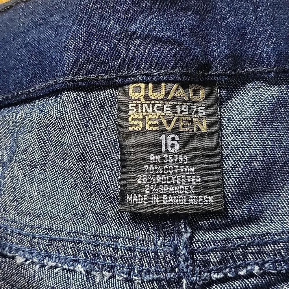 Quad Seven Boys' Jeans With Paint Blue & White Dots, Size: 16, NWT